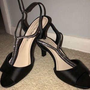 Black Stud Low Heels